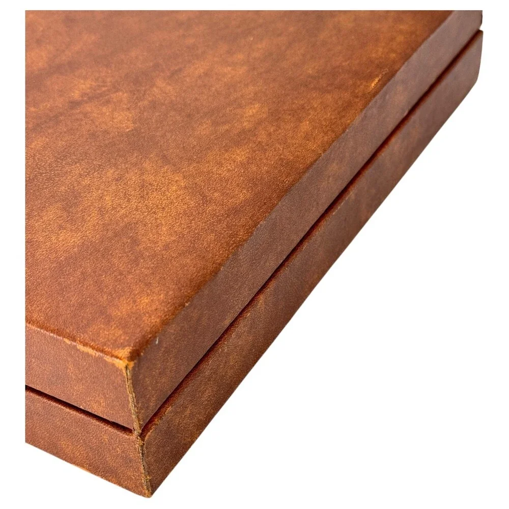 Extra Large Backgammon Game Set Brown White Checkers Leatherette Case Complete - Picture 7 of 9